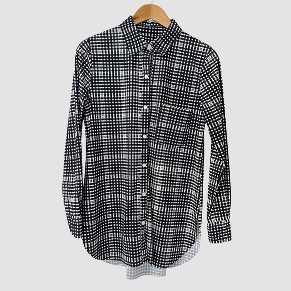 Lysse Tops - Lyssé "Schifer" Black/White Check Long Sleeve Button Up Shirt S ($118)